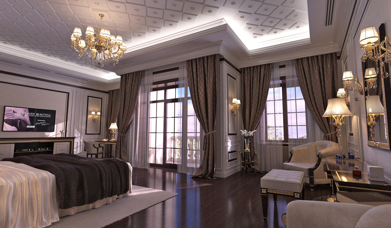 Classic Bedroom interior design in Traditional style - view #5