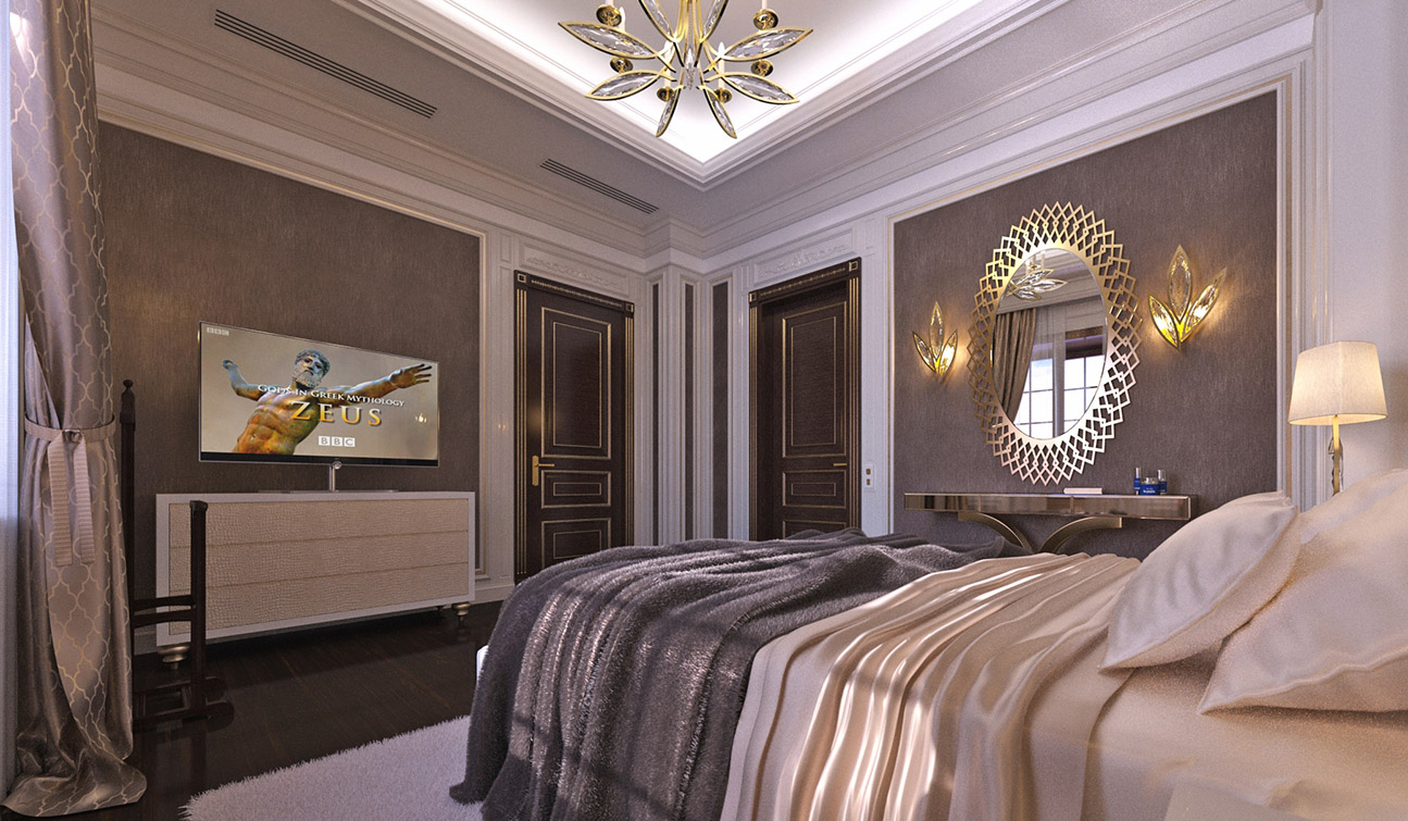 Elegant Guest Bedroom interior in Art Deco style - view #3