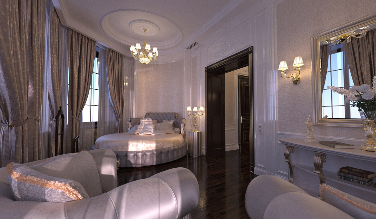 Роскошный дизайн интерьера гостевой спальни в стиле Арт-Деко - изображение № 1