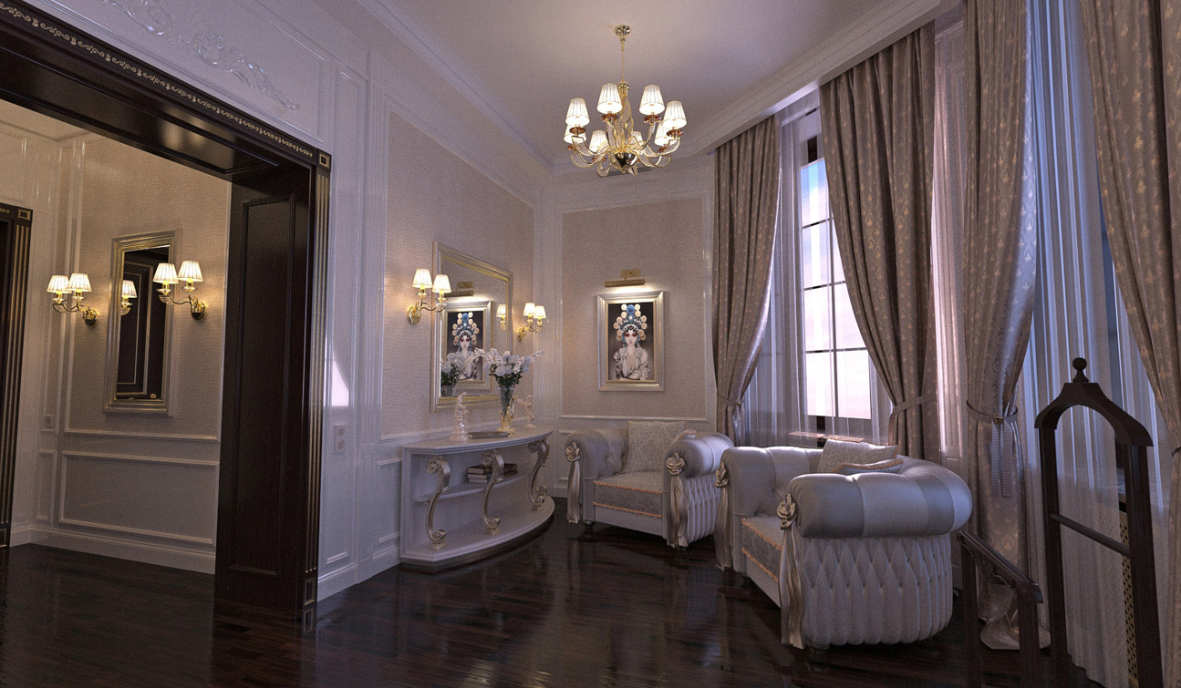 Роскошный дизайн интерьера гостевой спальни в стиле Арт-Деко - изображение № 4