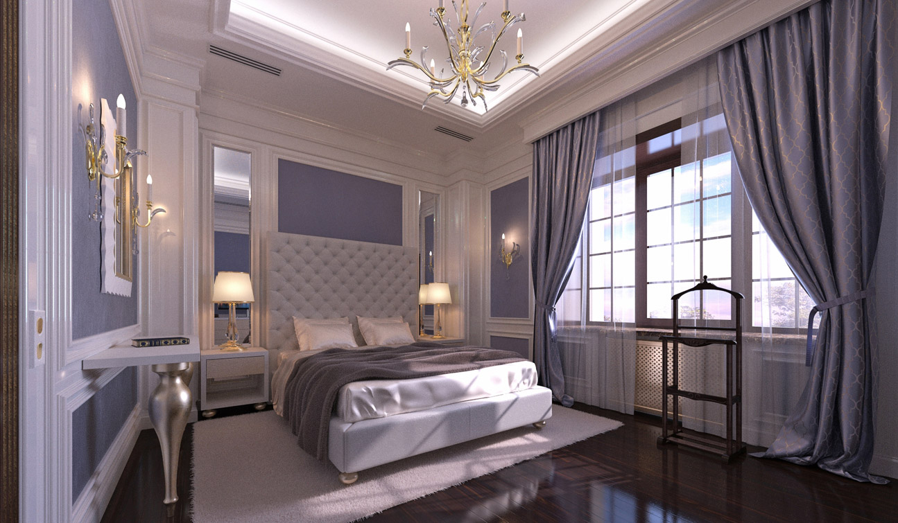Стильный и Роскошный интерьер гостевой Спальни в стиле Арт-Деко - изображение № 1
